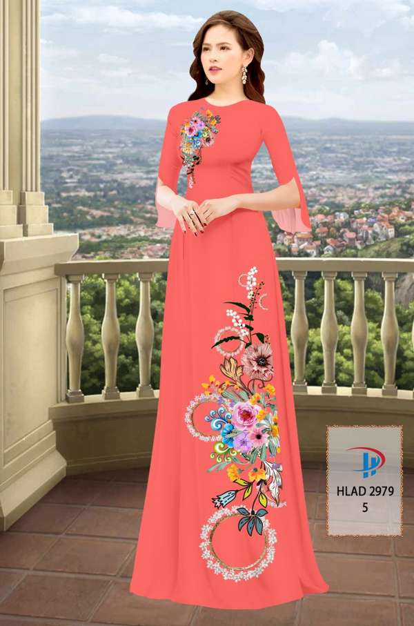 Vải Áo Dài Hoa In 3D AD HLAD2979 65